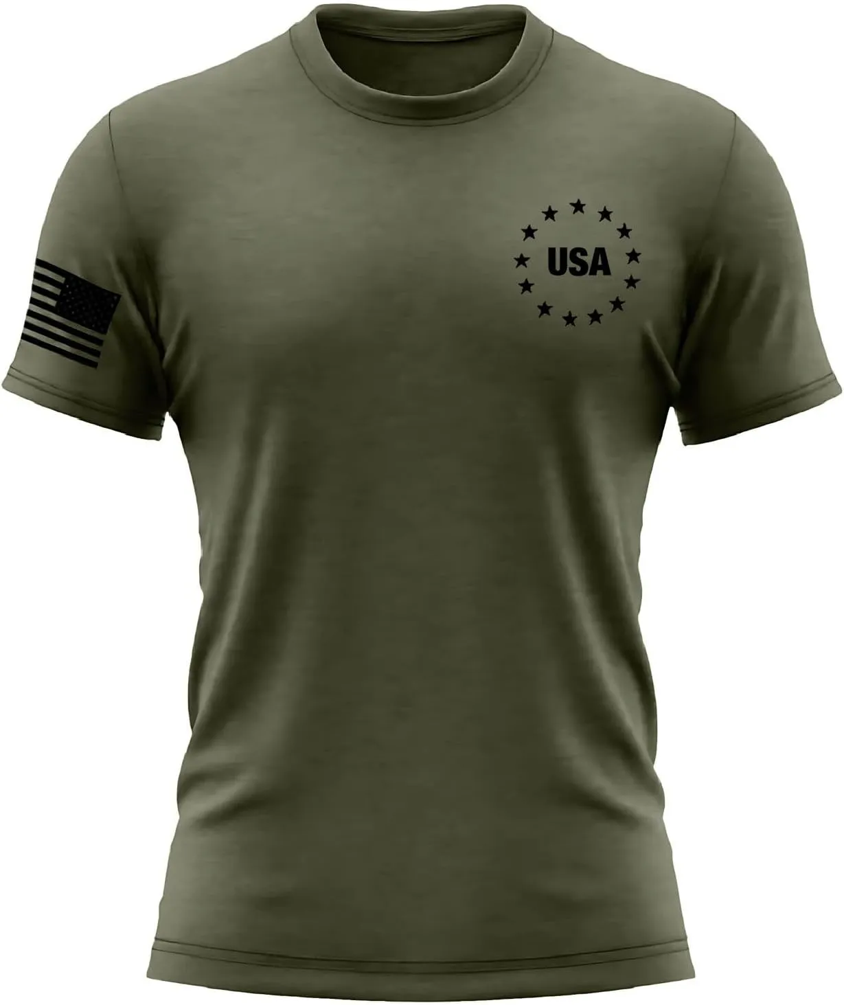 Mens 4th of July Shirts Tops Independence Day 1776 USA Patriotic T-Shirt Fashion American Flag Stars Graphic Tee Shirt