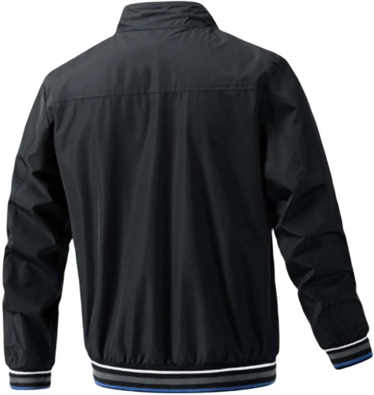Men's Bomber Jacket Lightweight Full Zip Up Windbreaker Slim Fit Casual Spring Fall Jackets with Pockets for Men