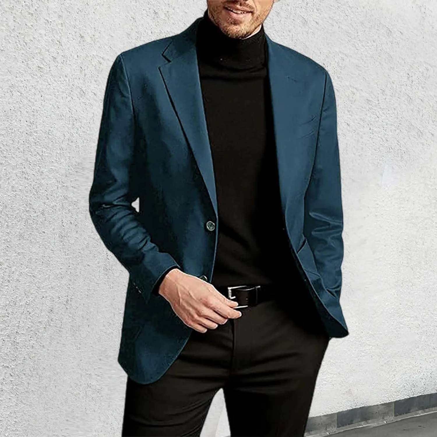 Mens Business Casual BlazerDaily Wear Suit Jacket Slim Fit Formal Coat Work Dress Jackets for Dinner,Prom,Wedding