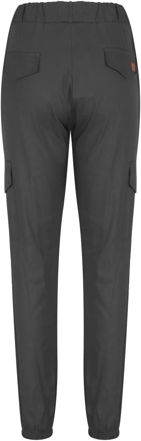 Mens Cargo Pants Slim Fit Drawstring Stretch Joggers Tapered Causal Fashion Solid Athletic Sweatpants Fall Trousers