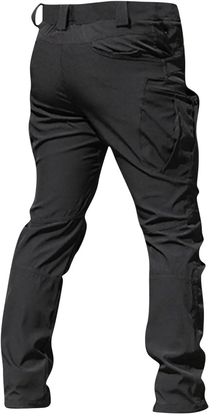 Mens Cargo Pants Slim Fit Multi Pockets Hiking Pants Ripstop Stretch Work Waterproof Pants Camo Flex Tactical Pants