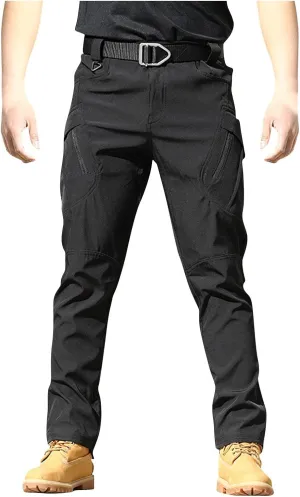 Mens Cargo Pants Slim Fit Multi Pockets Hiking Pants Ripstop Stretch Work Waterproof Pants Camo Flex Tactical Pants