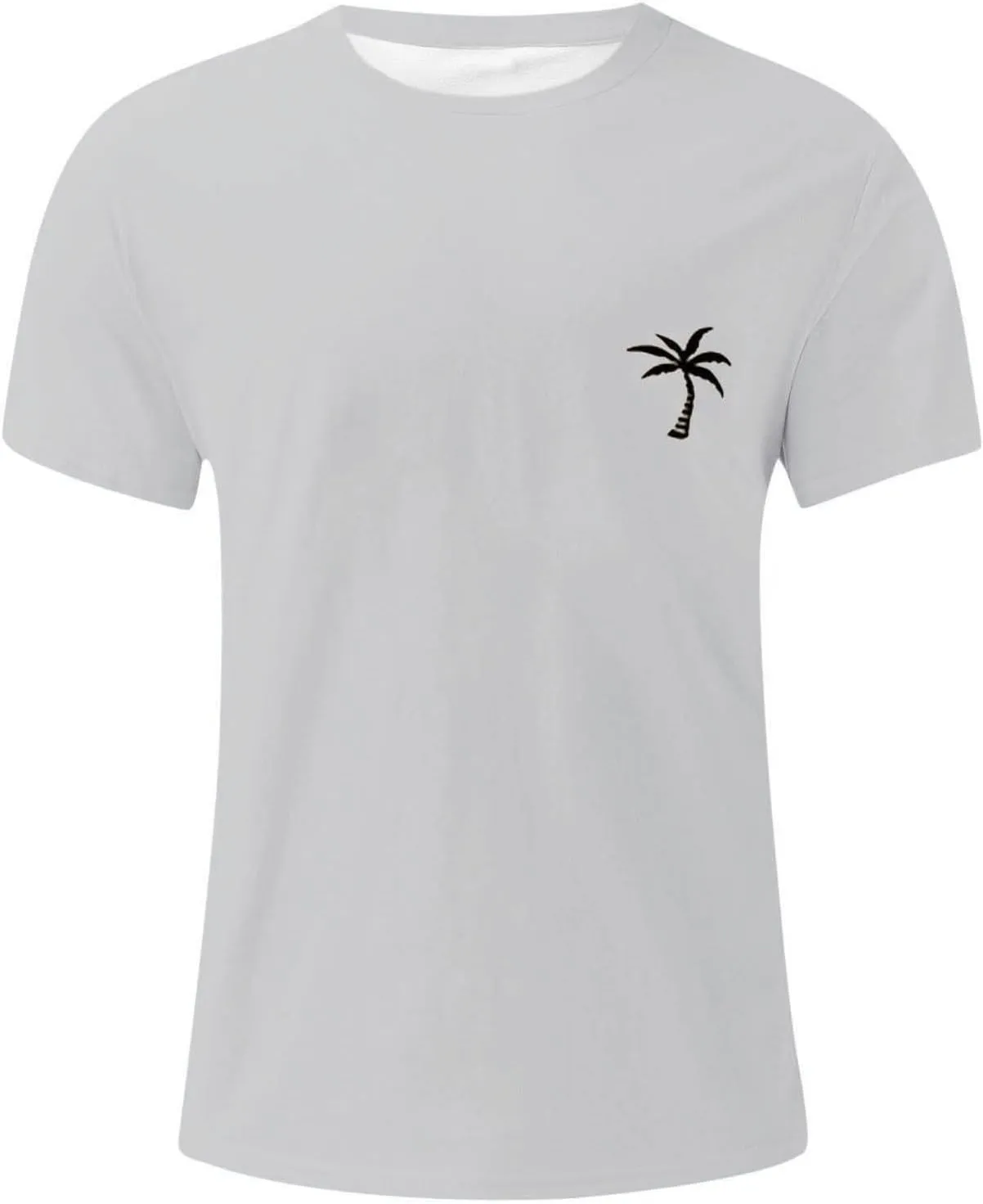 Mens Casual Shirts Graphic Round Neck Short Sleeve Loose Summer Fashion T-Shirt