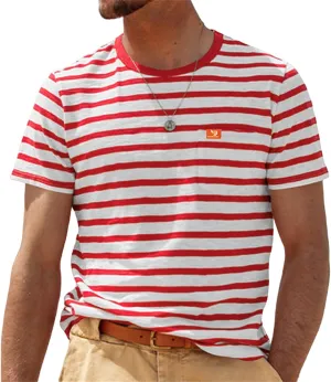 Mens Fashion T Shirts Striped Short Sleeve Crew Neck Sweatshirts Casual Outdoor Shirt Summer Beach Hawaiian T-Shirts