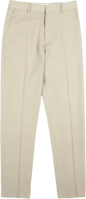 Men's Flat Front Straight Fit Dress Pant Casual Skinny Stretch Chinos Pants Slim Fit Business Pant with Pocket (30,Apricot)