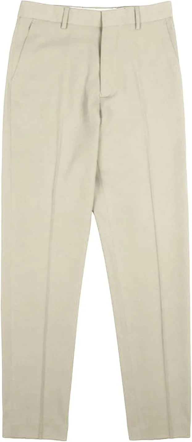 Men's Flat Front Straight Fit Dress Pant Casual Skinny Stretch Chinos Pants Slim Fit Business Pant with Pocket (30,Apricot)