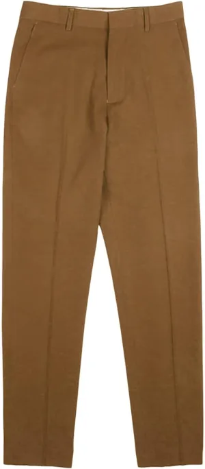 Men's Flat Front Straight Fit Dress Pant Casual Skinny Stretch Chinos Pants Slim Fit Business Pant with Pocket (33,Brown)