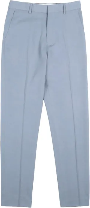 Men's Flat Front Straight Fit Dress Pant Casual Skinny Stretch Chinos Pants Slim Fit Business Pant with Pocket (33,Light Blue)