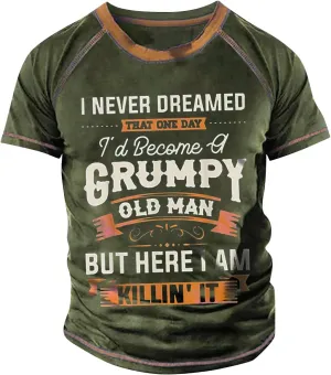 Mens Graphic Creative Letters T-Shirts Short Sleeve Round Neck Oversized Shirts Summer Breathable Clothing Raglan Muscle Tee