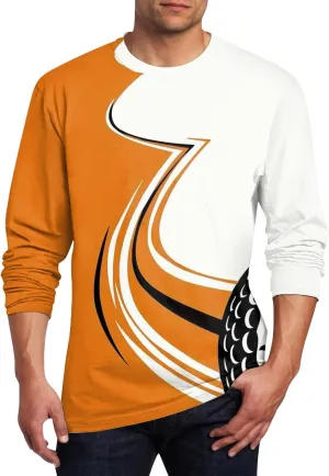 Mens Graphic T-Shirts Fall Casual Crew Neck Shirt Long Sleeve Designer Vintage Clothing
