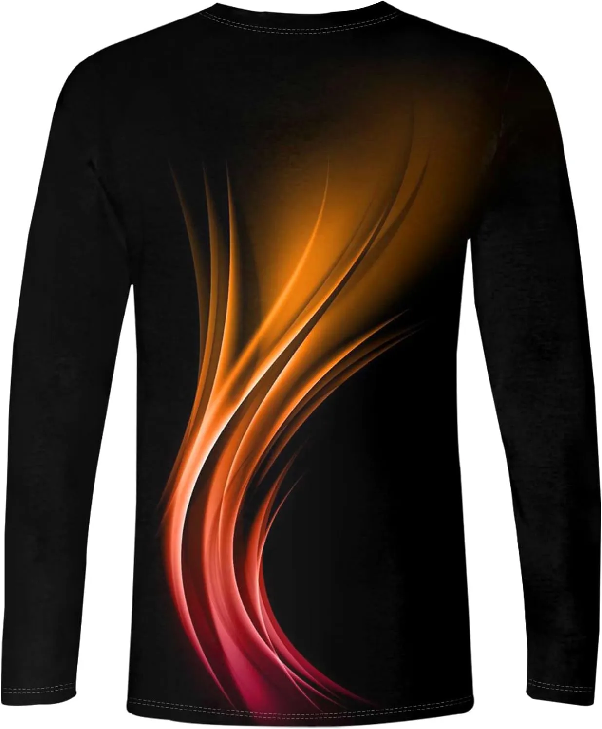 Mens Graphic T-Shirts Fall Casual Crew Neck Shirt Long Sleeve Designer Vintage Clothing