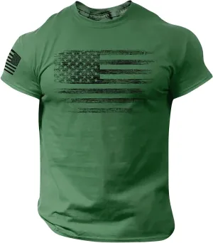 Men's Graphic T-Shirts Short Sleeve 4Th of July T Shirts Slim Fit Summer Casual Print Muscle Tee Shirt, M-XL