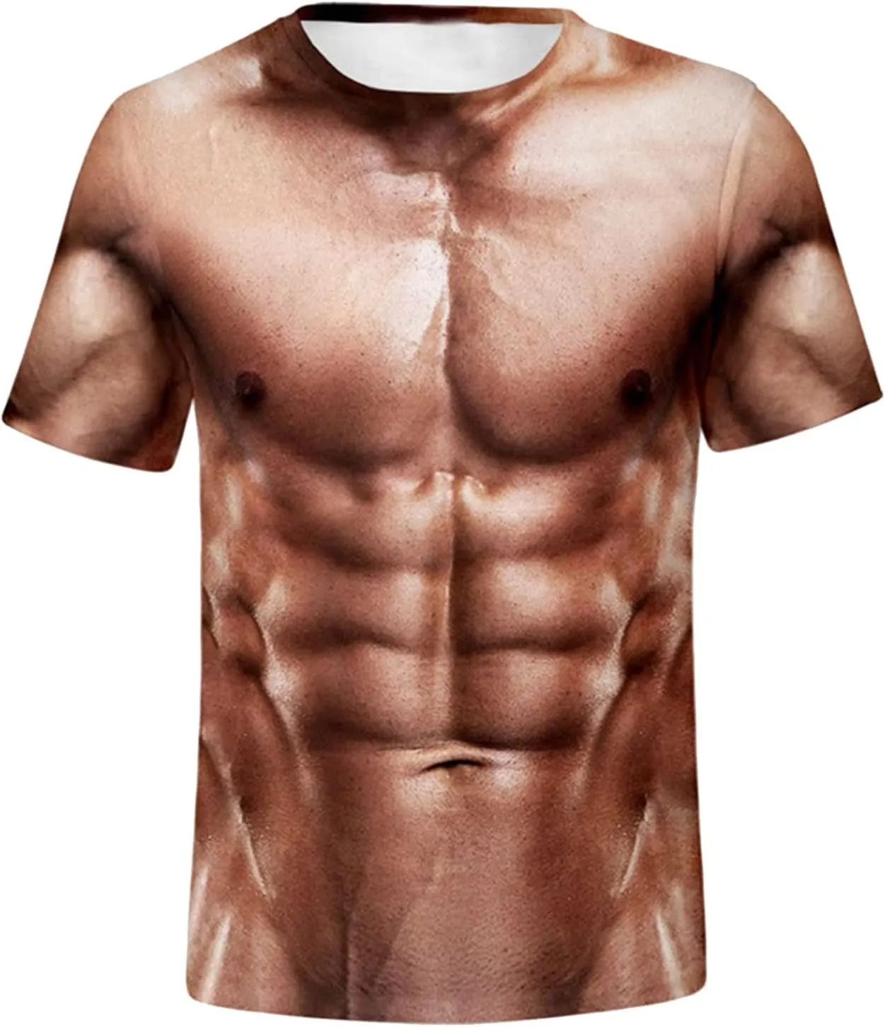 Men's Graphic Tees 3D Pattern Printed Short Sleeve Novelty Muscle T-Shirts Casual Crewneck Tee Top Shirts, M-5XL