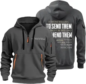 Mens Hoodie 1/4 Zip Comfort Slim Fit Gym Drawstring Mens Sweatshirt Vintage Military Hoodie with Pockets