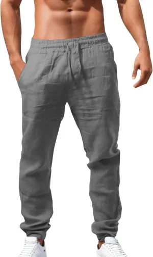 Mens Lightweight Jogging Pant Cargo Combat Work Joggers Loose Sport Casual Sweatpant Elasticated Waist Pants