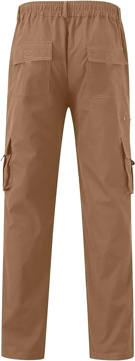 Mens Lightweight Jogging Pant Chinos Work Joggers Loose Sports Casual Sweatpants Elasticated Waist Pants