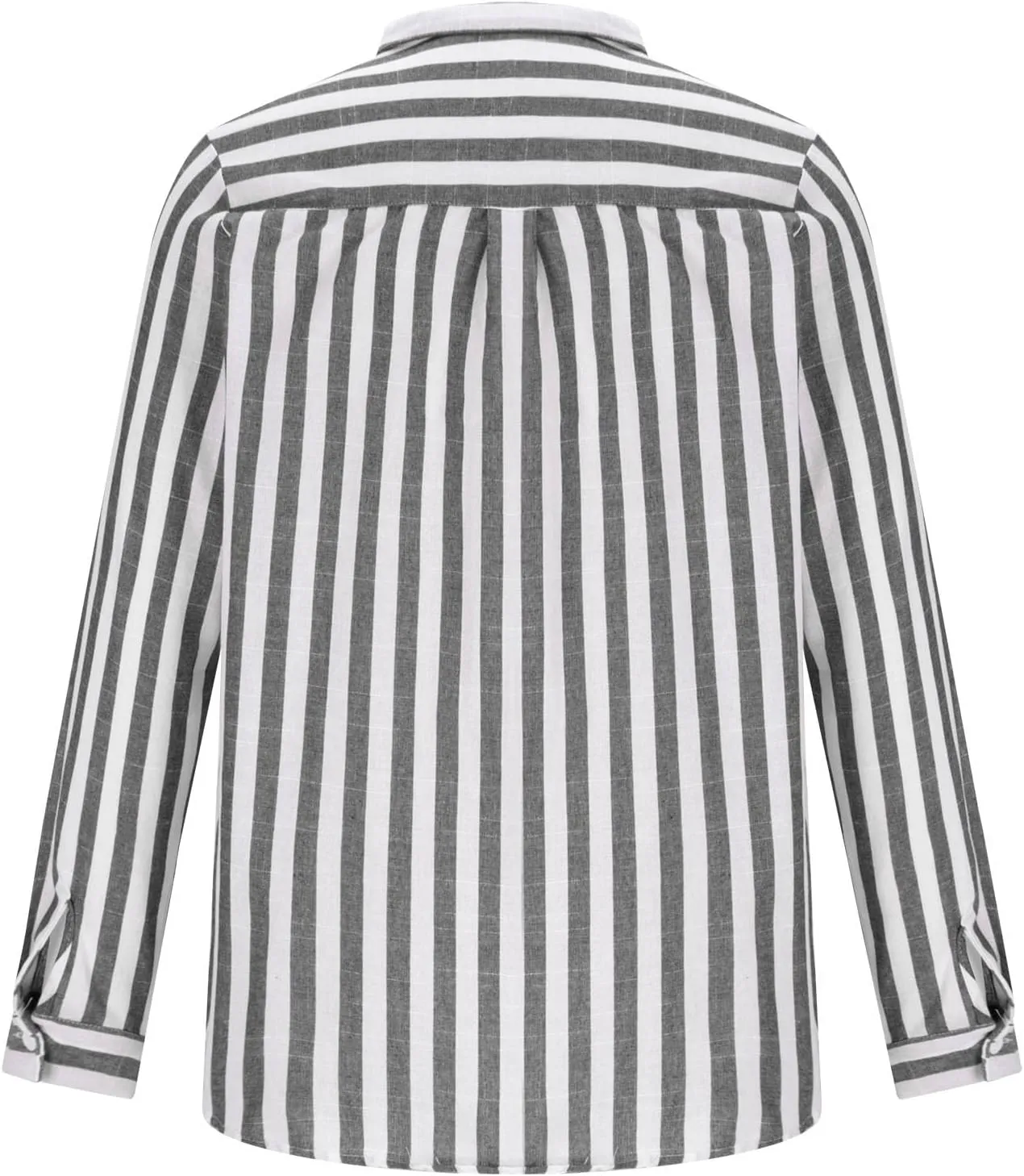 Men's Long Sleeve Button Down Shirts Casual Striped Collared Fall Tshirt Fashion 2024 Cotton Work Office Clothes