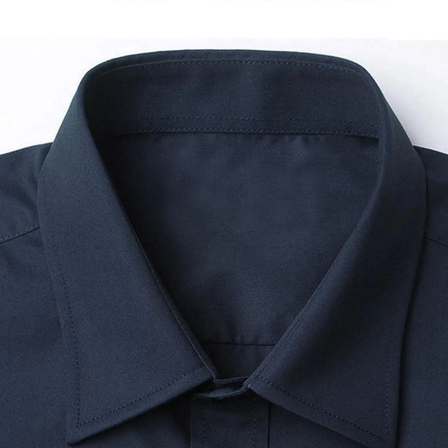 Men's Long Sleeve Button Down Shirts Solid Slim Fit Dress Shirt Casual Business Formal Shirts Wrinkle-Resistant Shirt