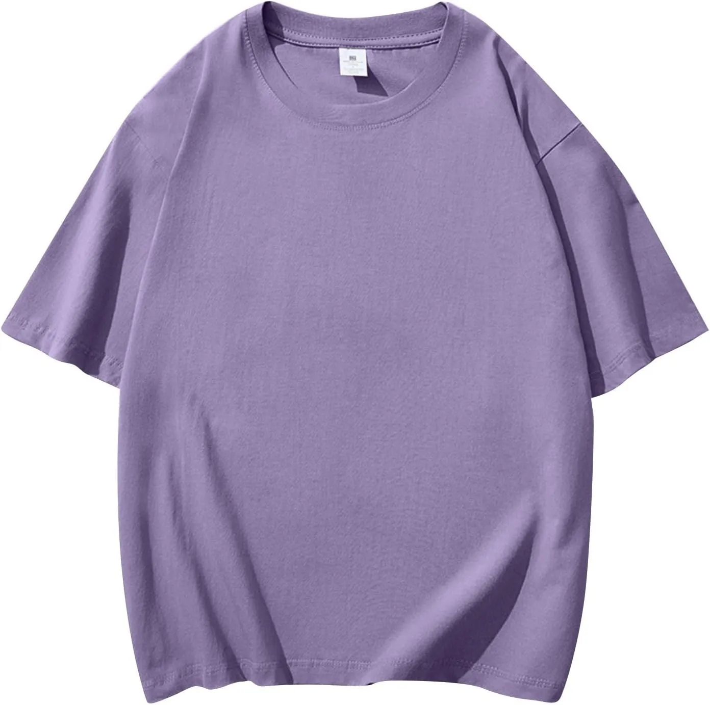 Mens Oversize Pullover Solid Color Casual Tees Fashion Drop Shoulder Short Sleeve Tshirts