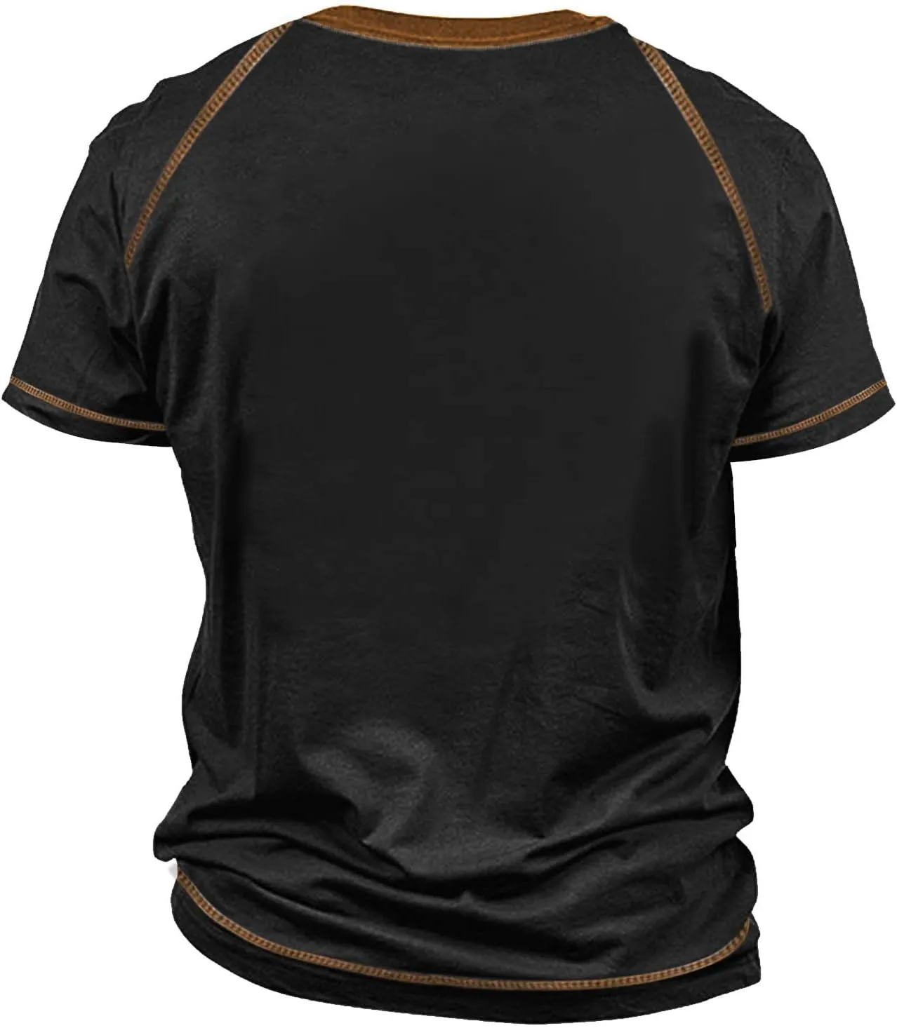 Mens Personalised Graphic Tees Raglan T-Shirt Retro Short Sleeve Round Neck Letter Printing Tops