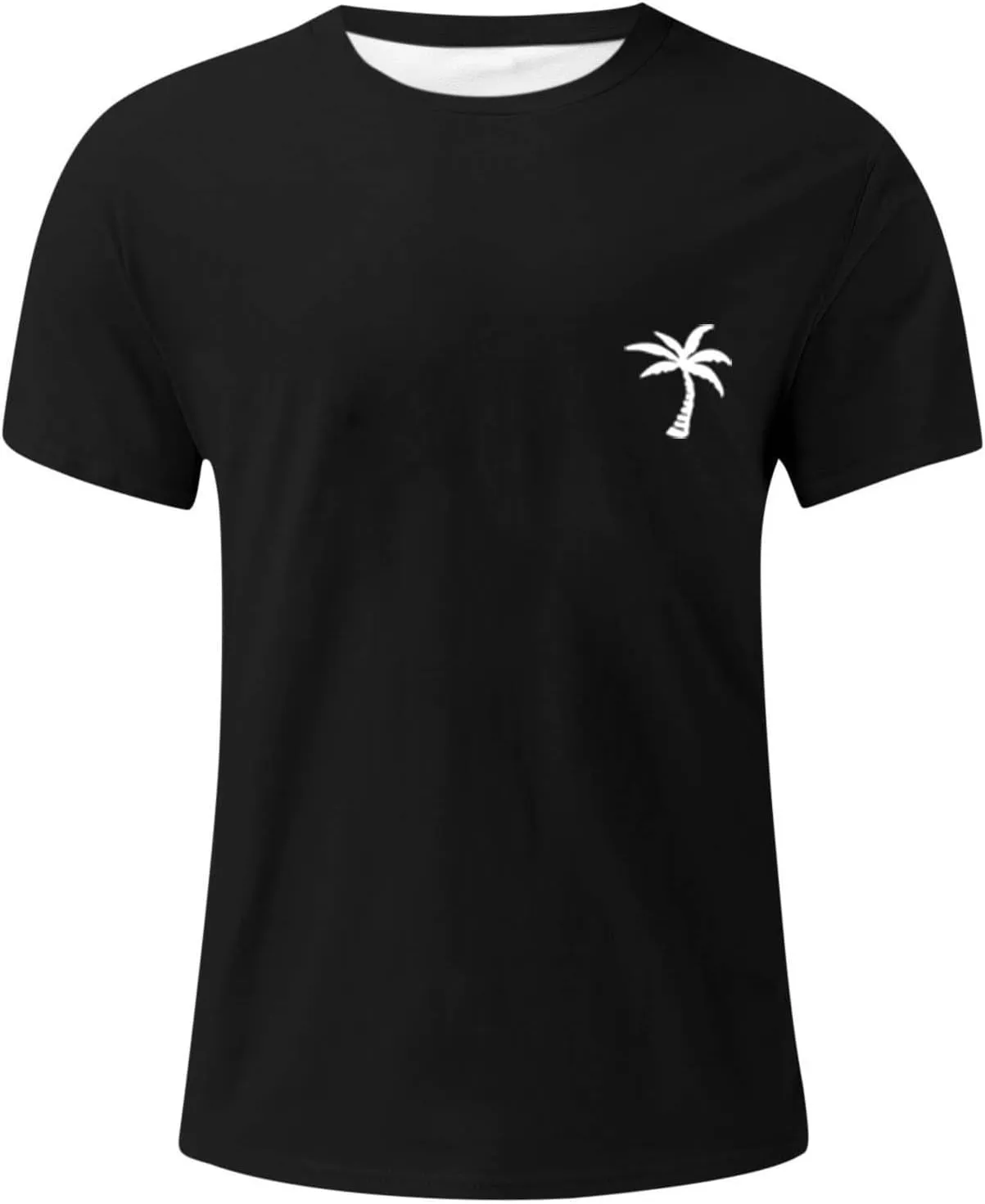 Mens Personalised Graphic Tees Round Neck Short Sleeve Loose Summer Tops Fashion T-Shirt with Creative Letters Retro Print