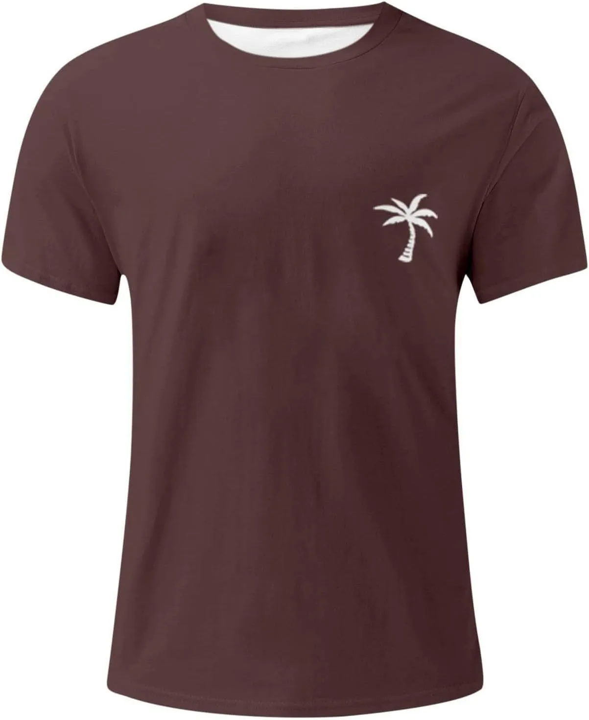 Mens Personalised Graphic Tees Round Neck Short Sleeve Loose Summer Tops Fashion T-Shirt with Creative Letters Retro Print