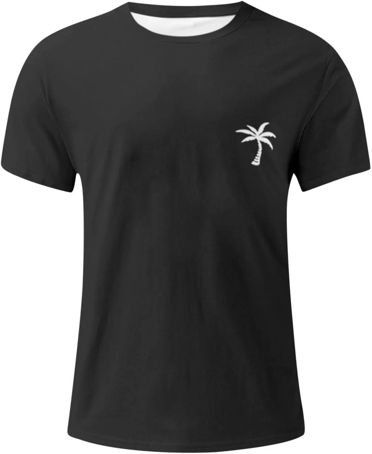 Mens Personalised Graphic Tees Round Neck Short Sleeve Loose Summer Tops Fashion T-Shirt with Creative Letters Retro Print