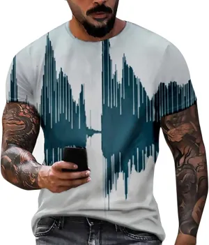 Mens Personalised Graphic Tees T-Shirt Short Sleeve Printed Summer Round Neck Top Casual Sweatshirt