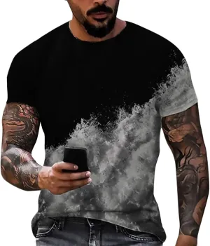Mens Personalised Graphic Tees T-Shirt Short Sleeve Printed Summer Round Neck Top Casual Sweatshirt