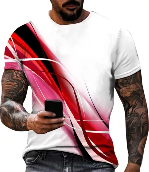 Mens Personalised Graphic Tees T-Shirt Short Sleeve Printed Summer Round Neck Top Casual Sweatshirt