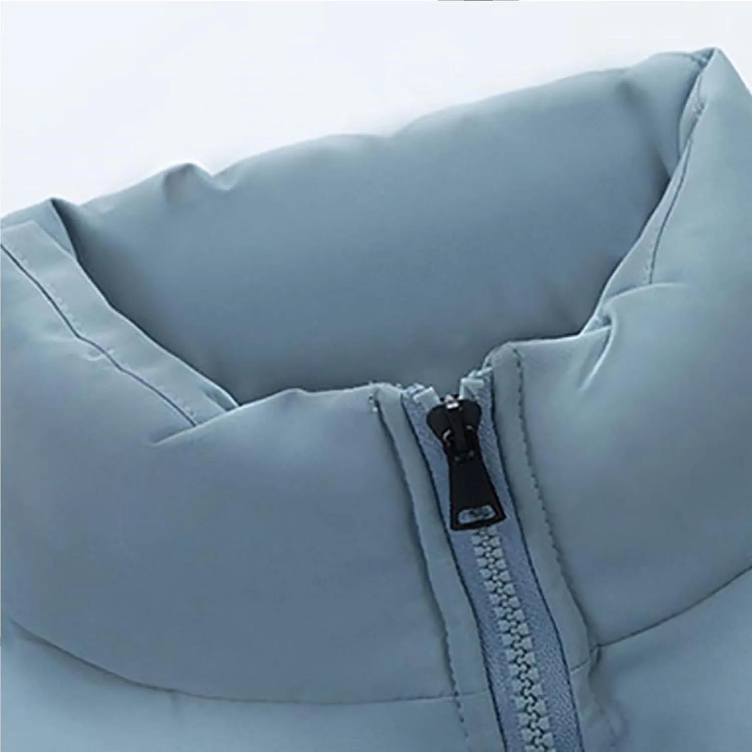 Men's Quilted Puffer Jacket Stand Collar Winter Warm Down Coat