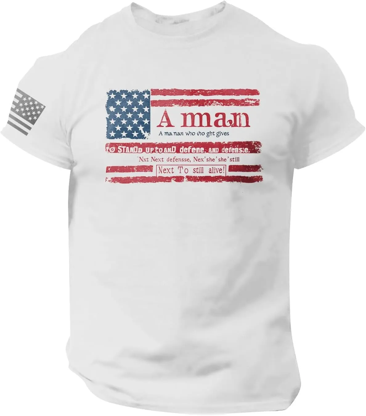 Men's Shirt Sleeve 1776 USA Flag Graphic Dry Fit Cotton Comfortable T-Shirts 4th of July T-Shirts