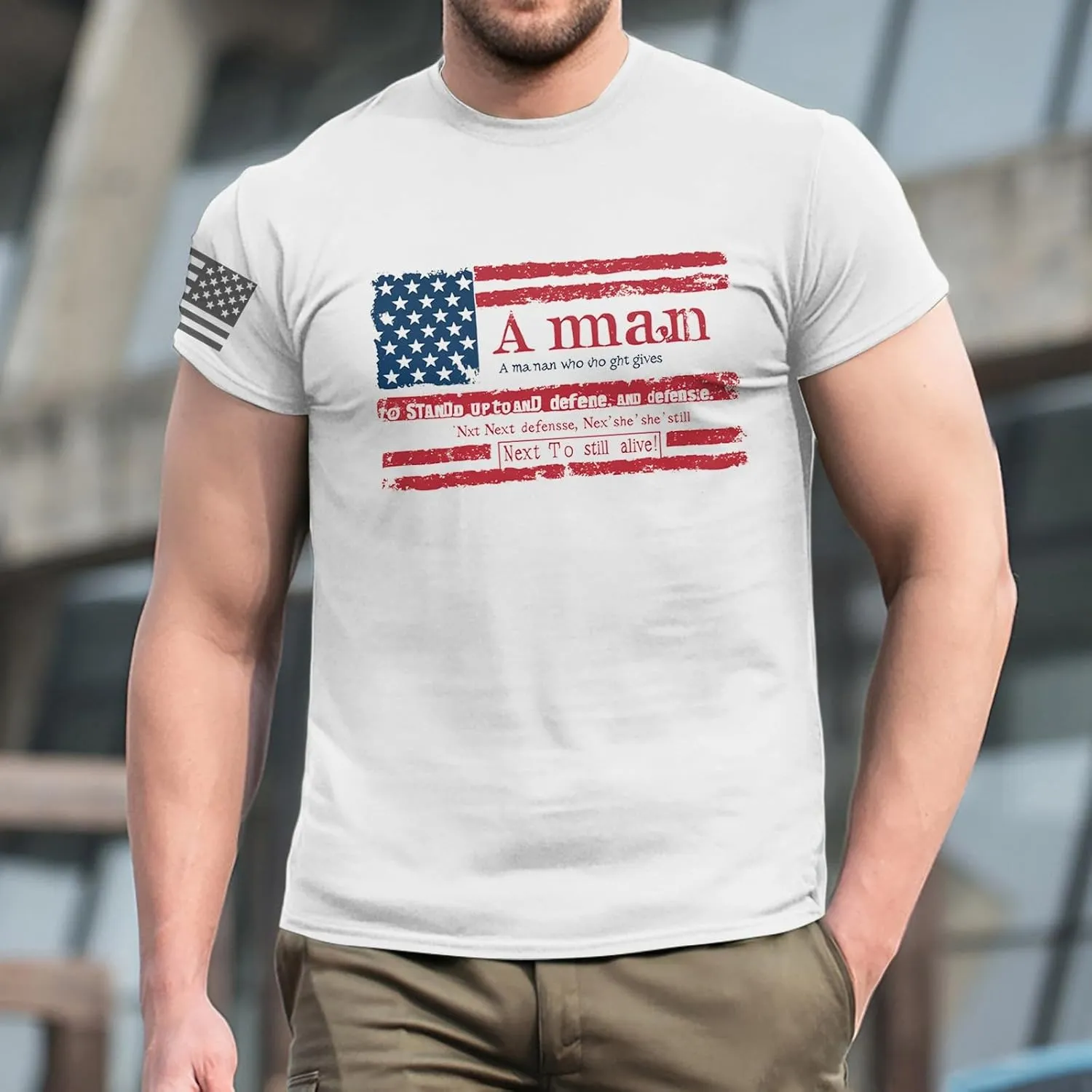 Men's Shirt Sleeve 1776 USA Flag Graphic Dry Fit Cotton Comfortable T-Shirts 4th of July T-Shirts
