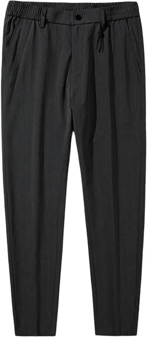 Men's Skinny-Fit Wrinkle-Free Comfort Pants Stretch Chino Pant Trousers Dress Pants Slim Fit Skinny Suit Pants (38,Black)