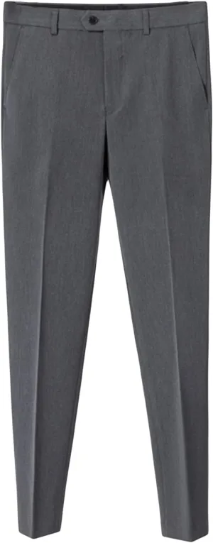 Men's Stretch Dress Pants Slim Fit Skinny Suit Pants Casual Fashion Retro Tapered Business Dress Chino Pants (34,Grey)