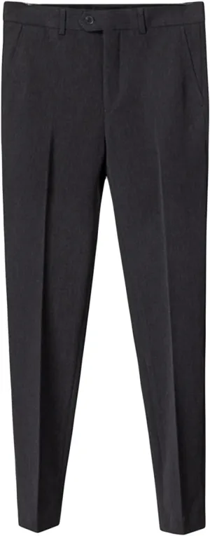 Men's Stretch Dress Pants Slim Fit Skinny Suit Pants Casual Fashion Retro Tapered Business Dress Chino Pants (36,Dark Grey)