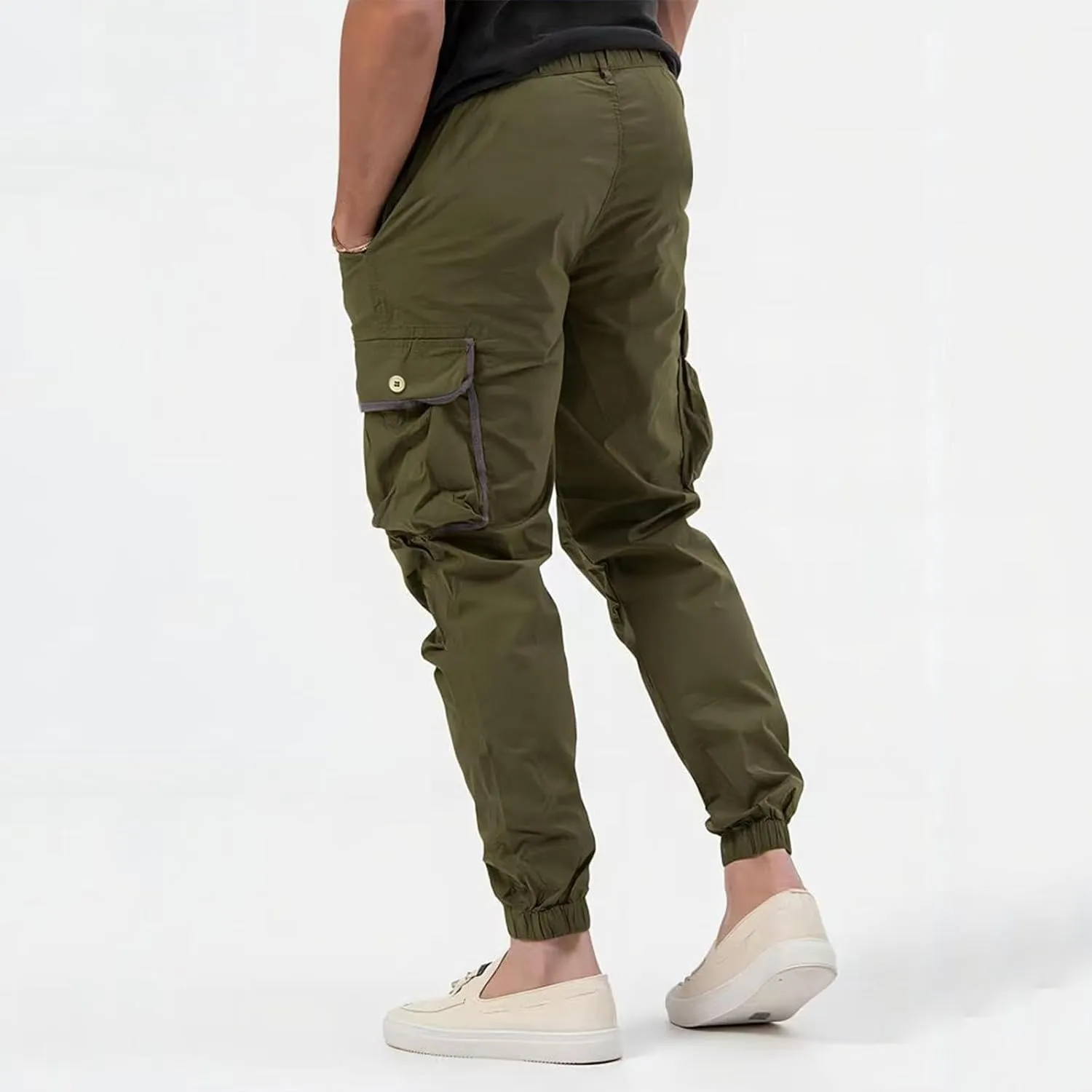 Mens Sweatpants with Pockets Big and Tall Harem Hip Hop Pants Mens Cargo Pants Cotton Sweatpants Fashion Joggers Sports