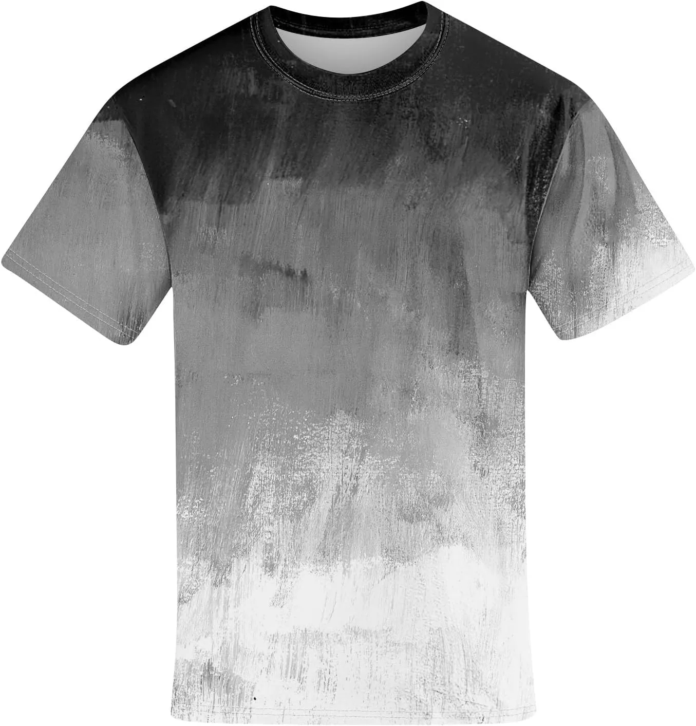 Men's Tie Dye T-Shirt Oversized Gradient Color Short Sleeve T-Shirt Summer Casual Crew Neck Loose Fit Tee Shirts