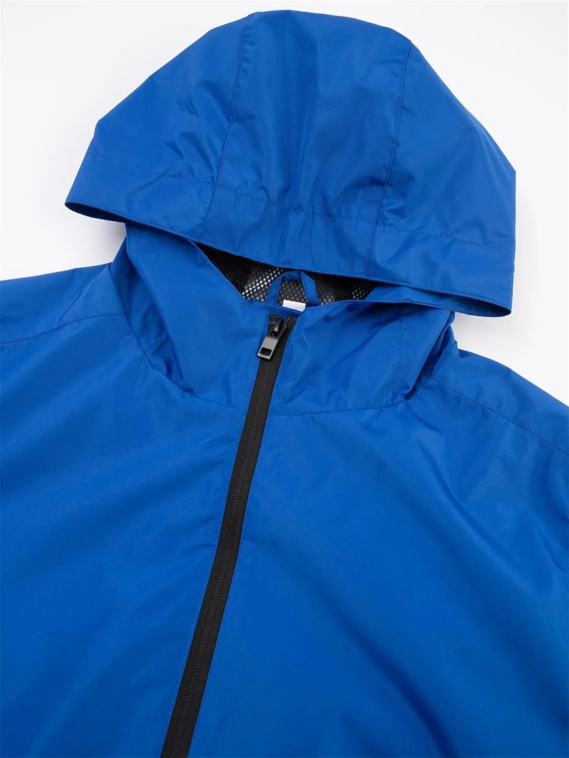 Men's Wind Resistant Front Zip Jackets Hooded Lightweight Packable Windbreaker Coats