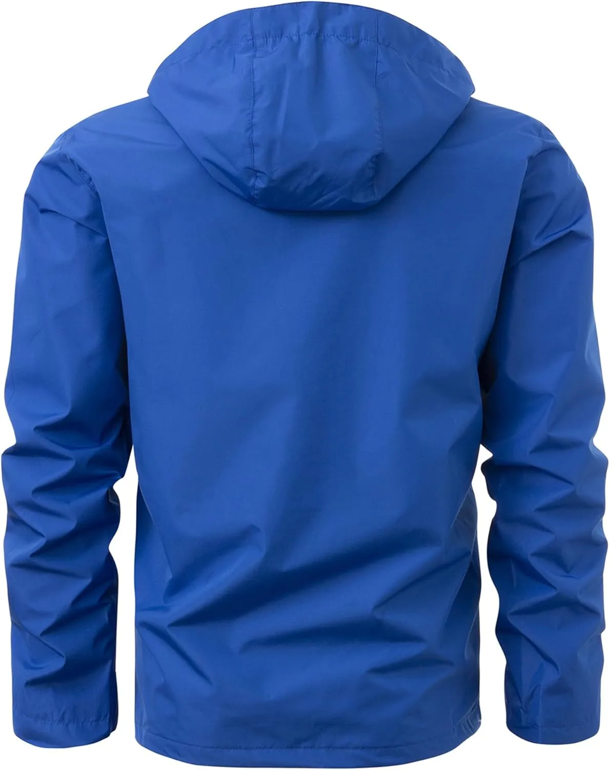 Men's Wind Resistant Front Zip Jackets Hooded Lightweight Packable Windbreaker Coats