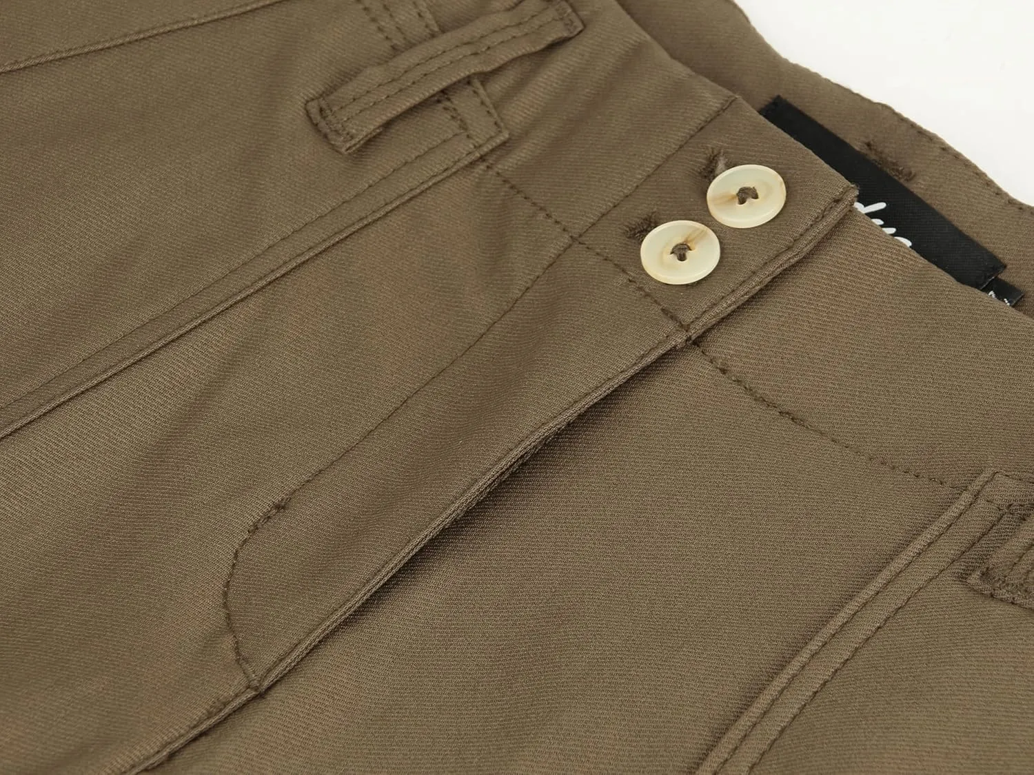 miduo Womens Solid Stretchy Buttons Wide Leg Straight Leg Long Flare Pants Trousers with Pockets