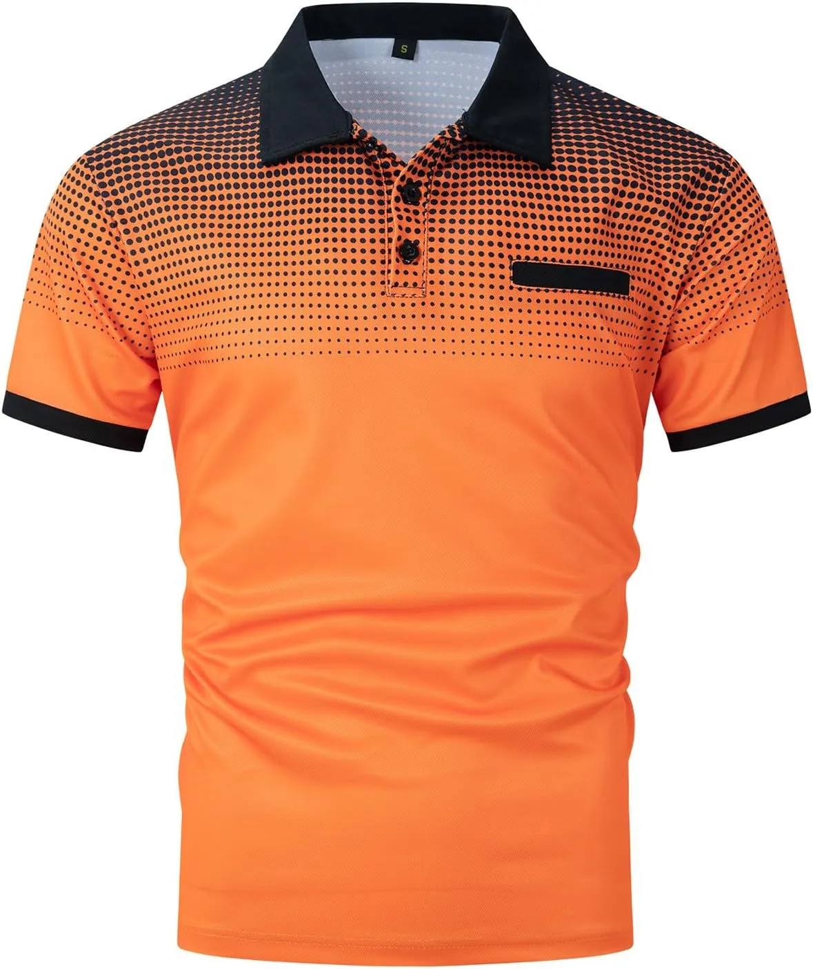 Muscularfit Mens Shirts Casual Stylish Button Down Short Sleeve Polo Shirt Summer Vacation Shirts Loose Athletic Pullover Tee