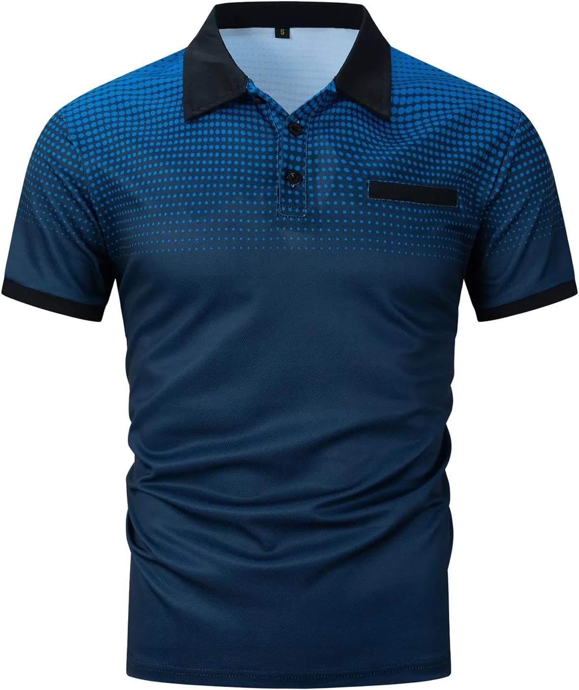 Muscularfit Mens Shirts Casual Stylish Button Down Short Sleeve Polo Shirt Summer Vacation Shirts Loose Athletic Pullover Tee