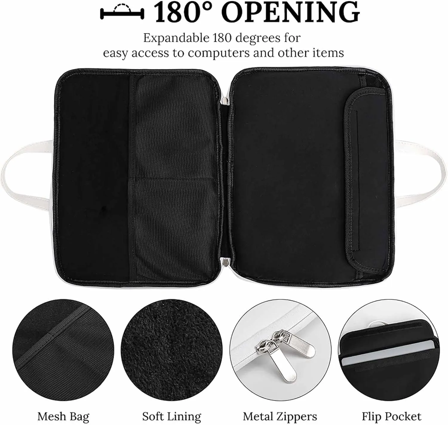 Nature Flowers Daisy Leather Bag Laptop Case Slim Water Resistant Computer Bags with Handle Briefcase for Work