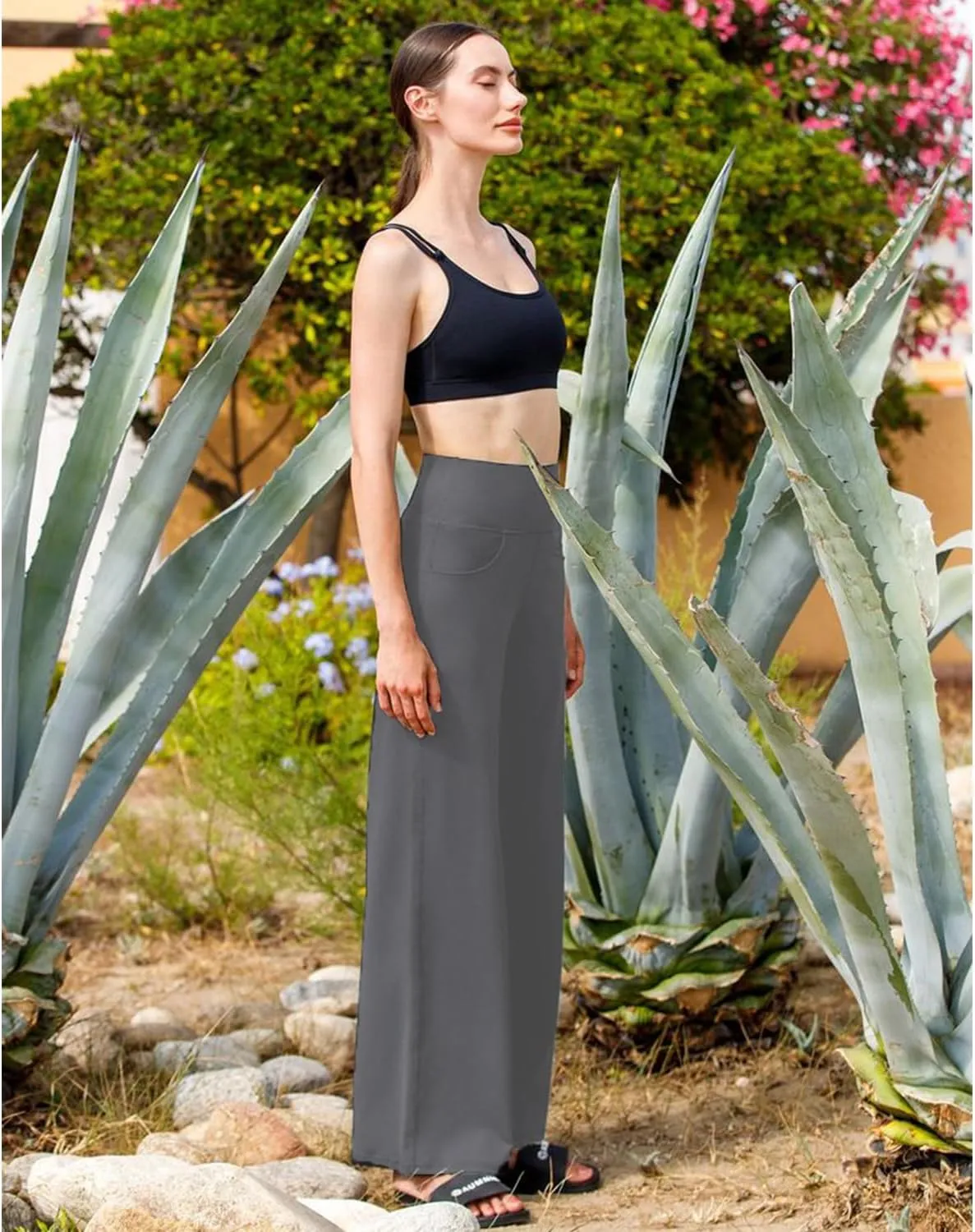NEW YOUNG 3 Pack Women's Wide Leg Pants with Pockets High Waist Loose Sweatpants Casual Lounge Yoga Workout Palazzo