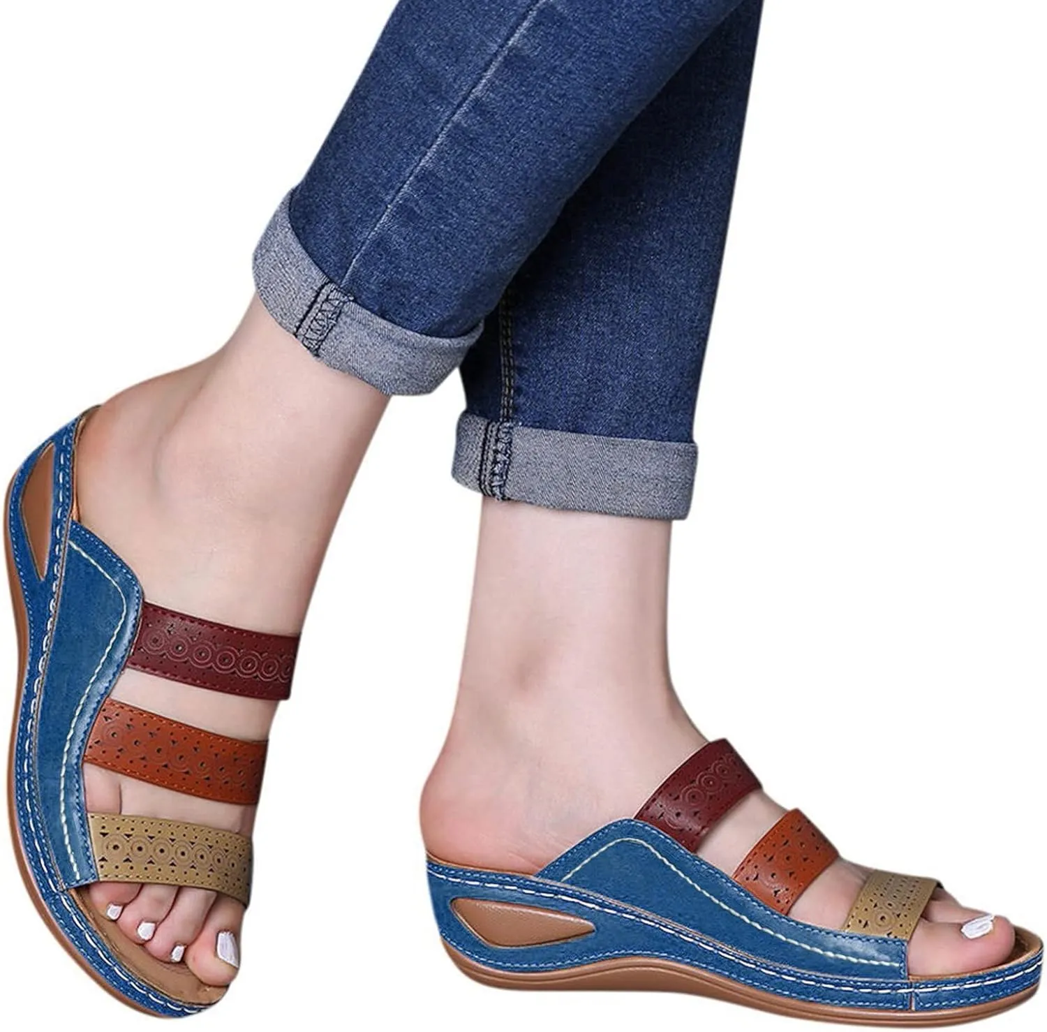 Orthopedic Closed Toe Sandals for Women Arch Support Black Walking Shoes Women Dressy Beach Sandals for Women Dressy Slides Hiking Sandals Women Walking Shoes Women Trendy Tan Sandals for Women Flat
