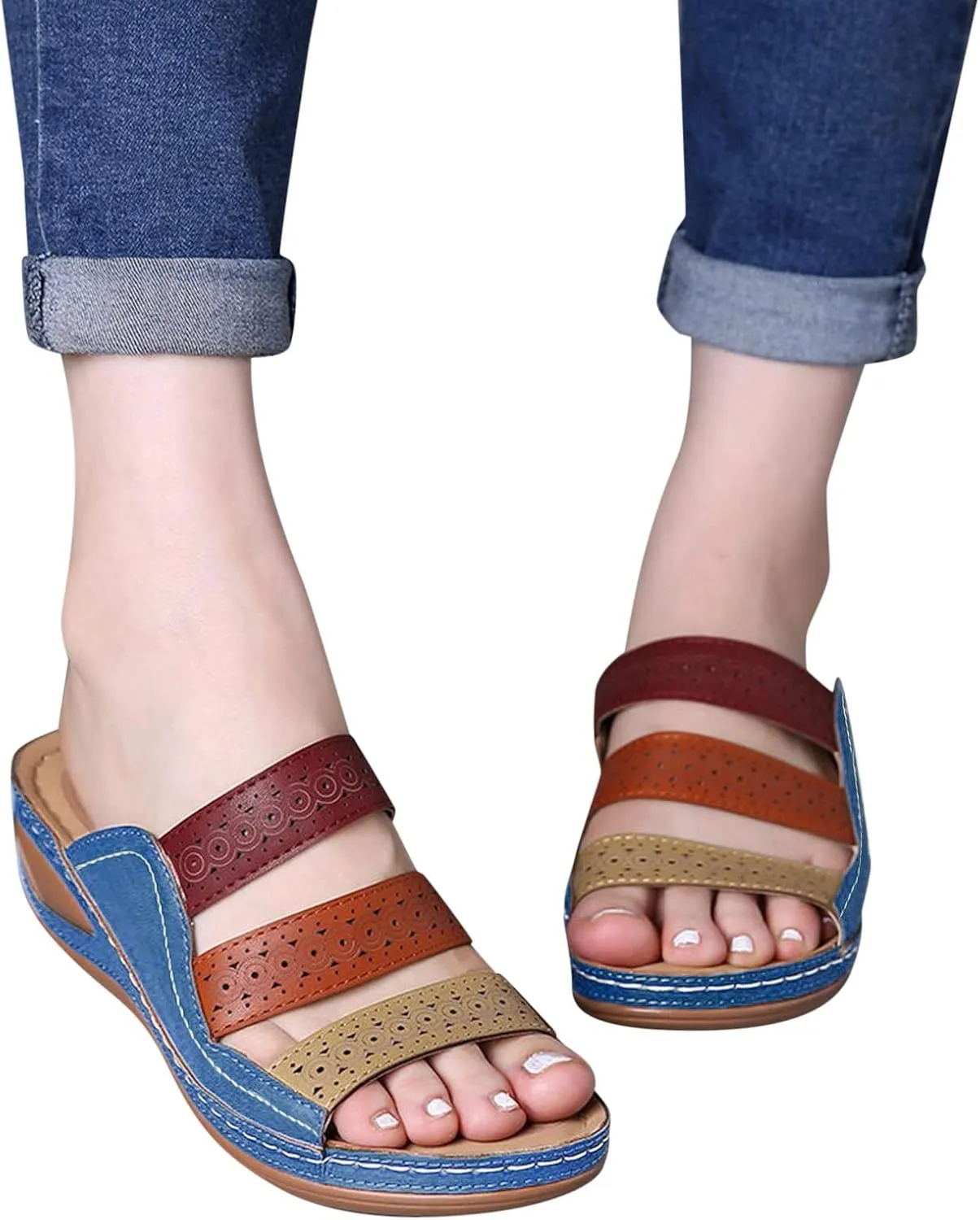 Orthopedic Closed Toe Sandals for Women Arch Support Black Walking Shoes Women Dressy Beach Sandals for Women Dressy Slides Hiking Sandals Women Walking Shoes Women Trendy Tan Sandals for Women Flat
