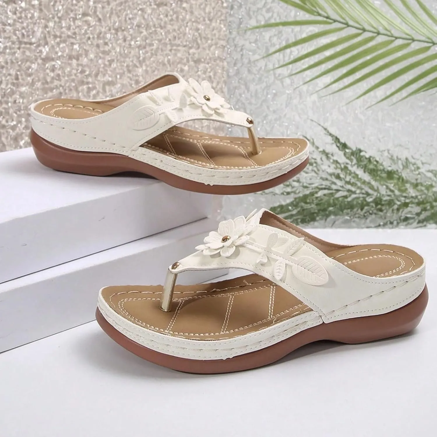Orthopedic Sandals For Women Platform Wedges Heels Wedding Bridal Ladies Open Toe Dressy Sandals Summer Shoes