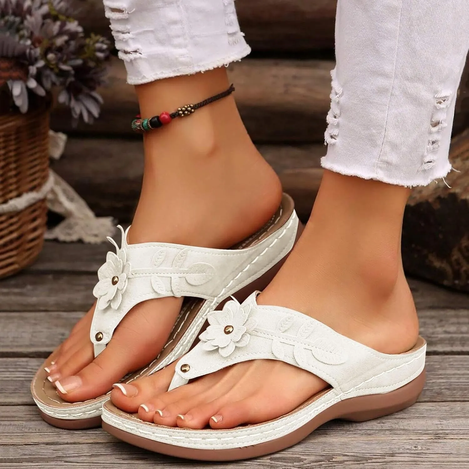 Orthopedic Sandals For Women Platform Wedges Heels Wedding Bridal Ladies Open Toe Dressy Sandals Summer Shoes