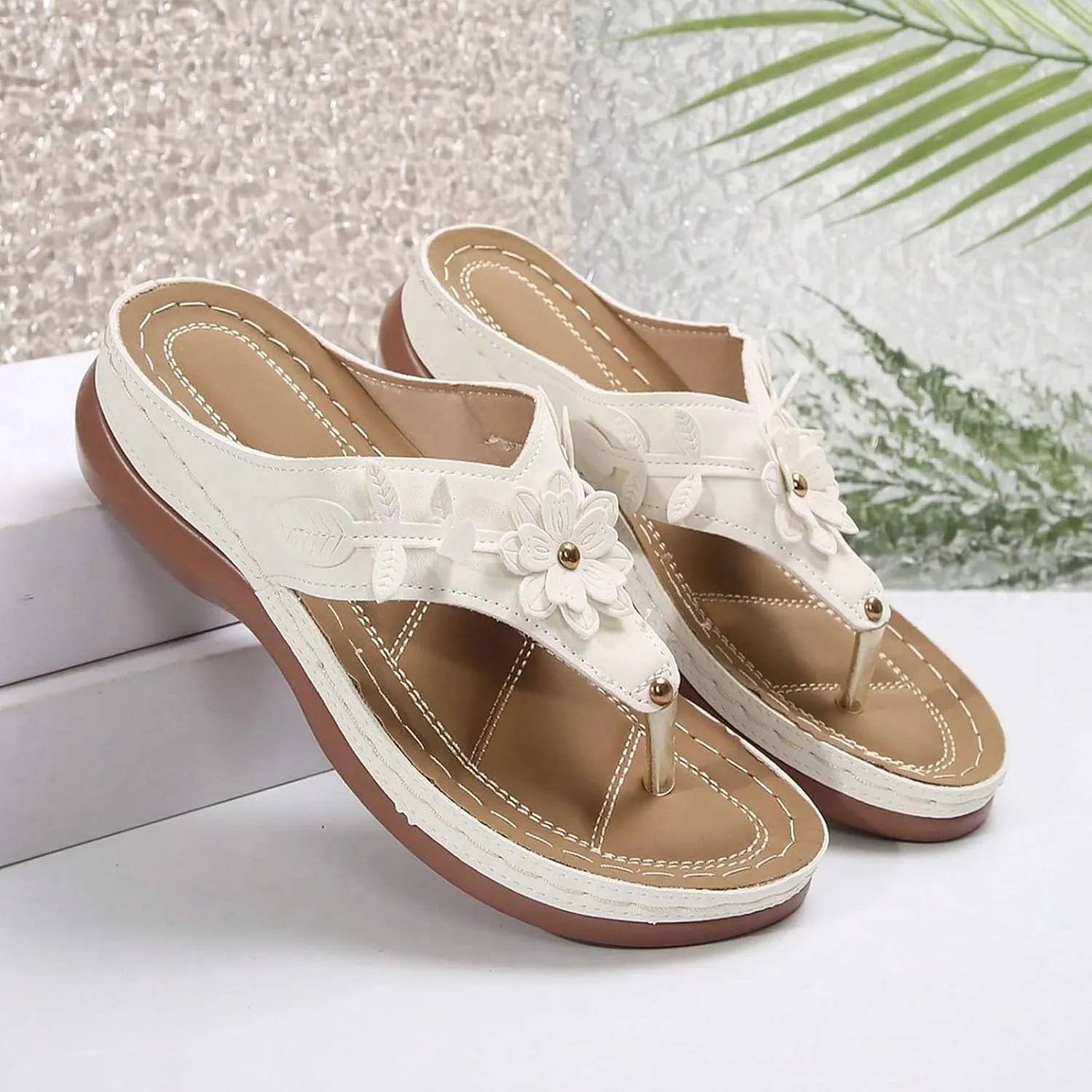 Orthopedic Sandals For Women Platform Wedges Heels Wedding Bridal Ladies Open Toe Dressy Sandals Summer Shoes